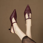 Aviel Pointed Leather Heels