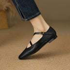 Aurelle Strap Leather Mary-Jane