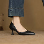 Loréne Curve Leather Heels