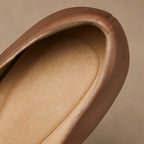 Caelia Square-Toe Leather Mary-Jane Heels