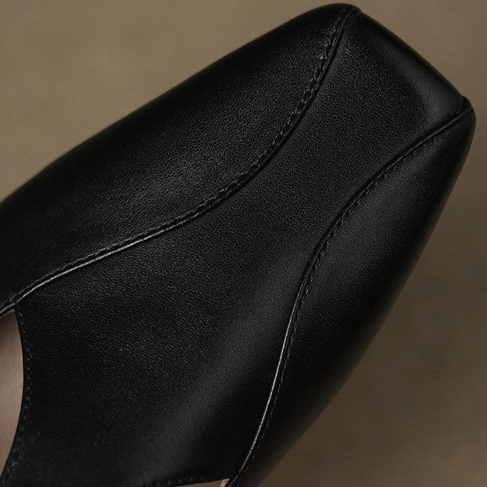 Luna Sculpt Leather Mules