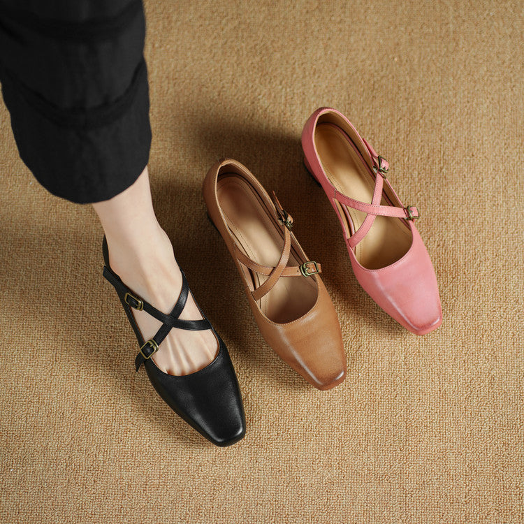 Mira Mary-Jane Leather Heels