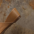 Elise Square-Toe Leather Mules