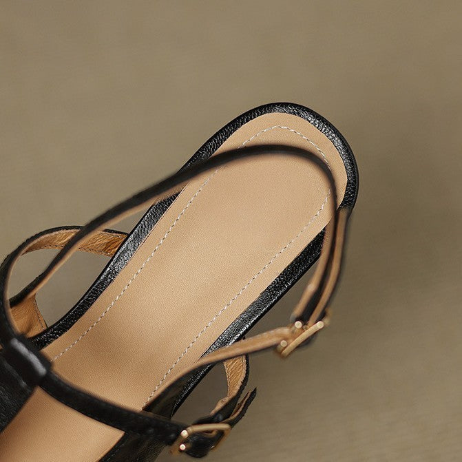 Aviel Pointed Leather Heels