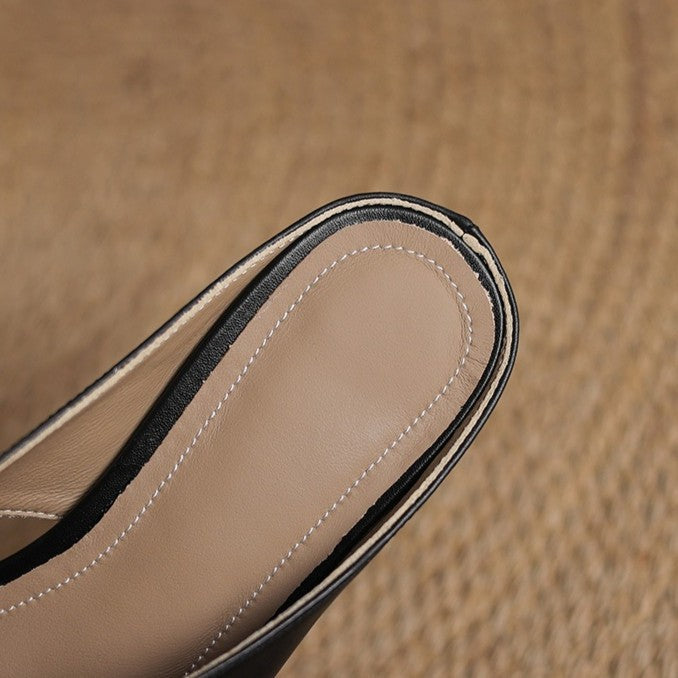 Virelle Cross Leather Mules