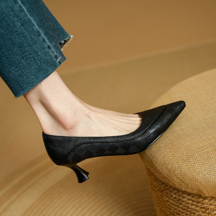 Lorien Sculpt Leather Heels
