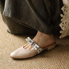 Maelle Bow Leather Mules