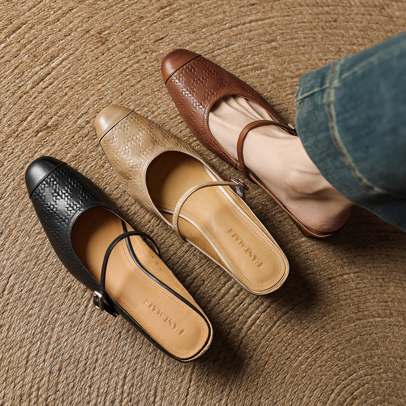 Rielle Strap Leather Mules