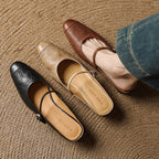 Rielle Strap Leather Mules