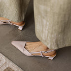 Serelle Leather Slingback Heels