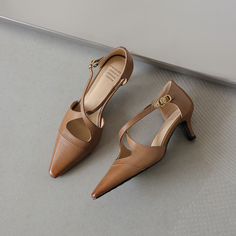 Celest Leather Mary-Jane Heels