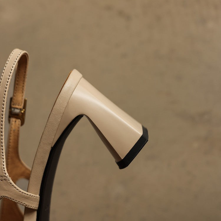 Cielle Leather Slingback Heels