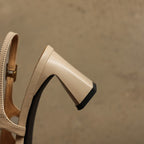 Cielle Leather Slingback Heels
