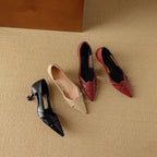 Aveline Cutout Leather Pumps