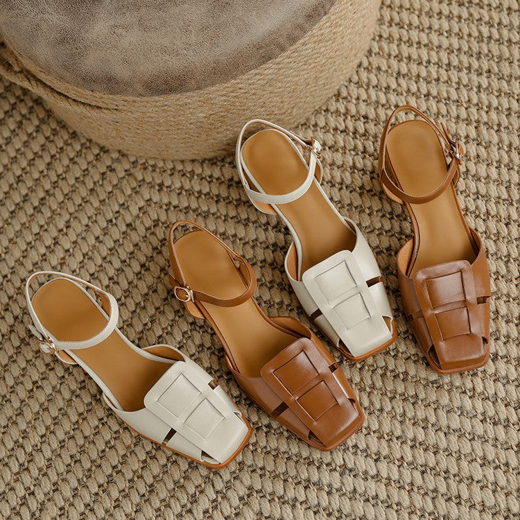 Orlina Roman Leather Heels