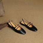 Norvie Leather Slingback Mary Jane Flats