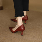 Loréne Curve Leather Heels