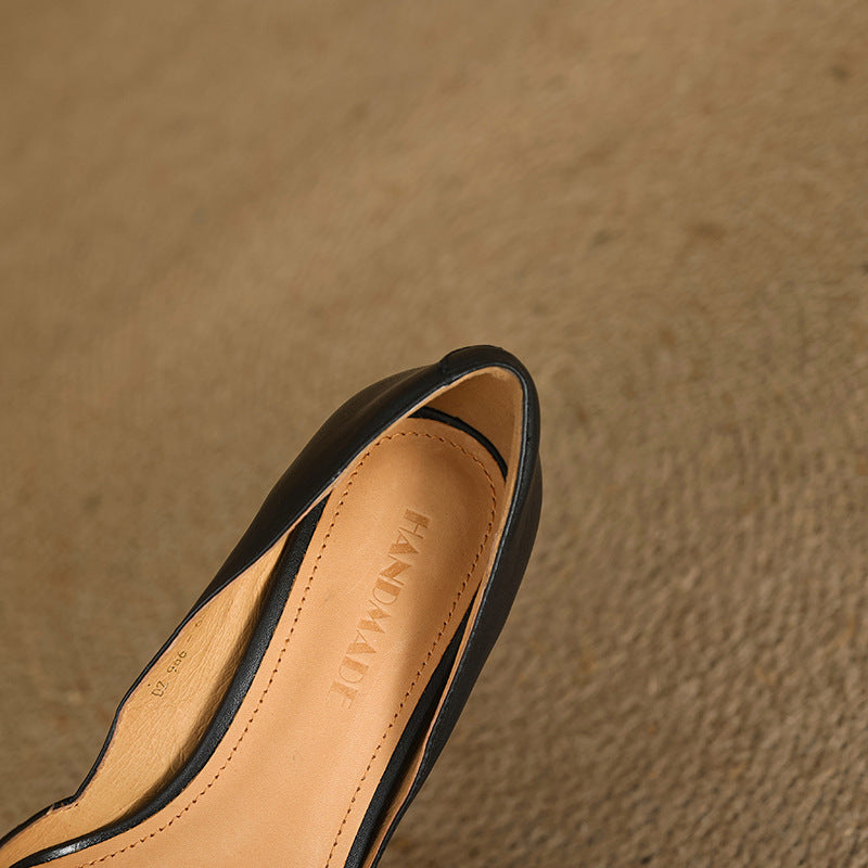 Loréne Curve Leather Heels