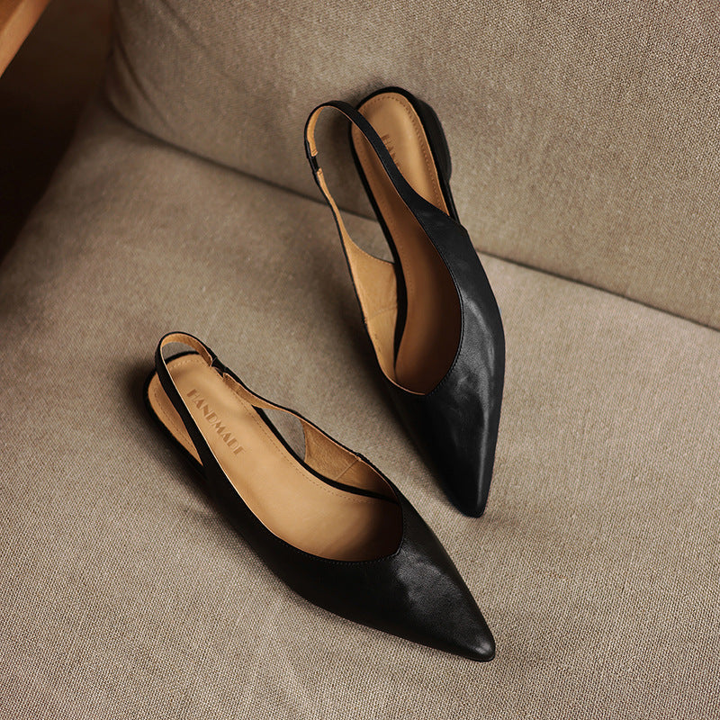 Vireya Slingback Leather Flats