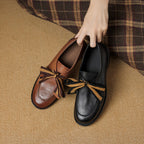 Caelen Bow Leather Loafers