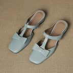 Meyra Bow Lambskin Leather Mules