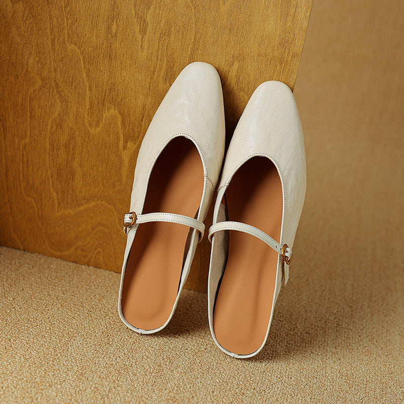 Celine Leather Strap Mules
