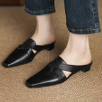 Virelle Cross Leather Mules