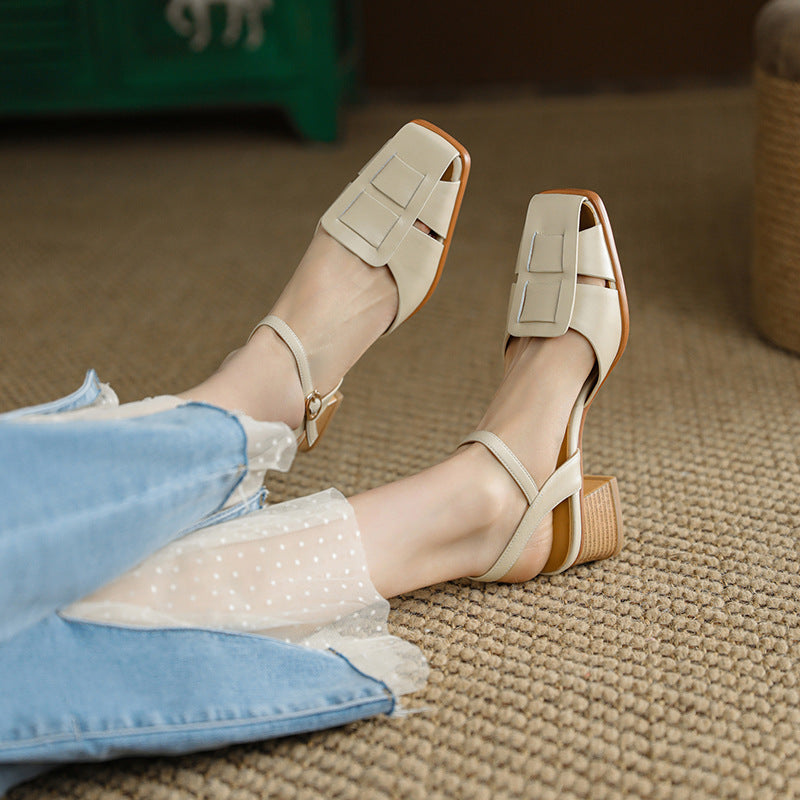 Orlina Roman Leather Heels