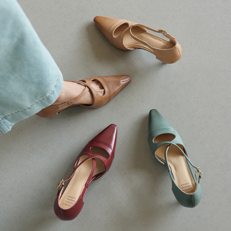Celest Leather Mary-Jane Heels