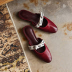 Maelle Bow Leather Mules