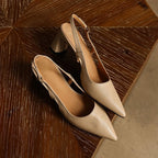 Cielle Leather Slingback Heels