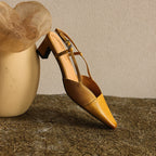 Serelle Leather Slingback Heels