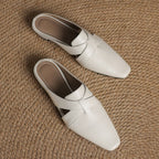 Virelle Cross Leather Mules