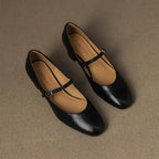 Caelen Leather Block Heels