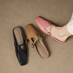 Luna Sculpt Leather Mules