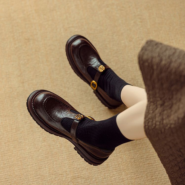 Brinell Leather Mary Janes