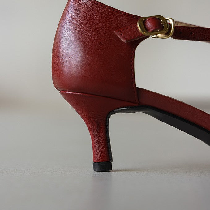Celest Leather Mary-Jane Heels