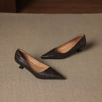 Verrine Leather Low Pumps