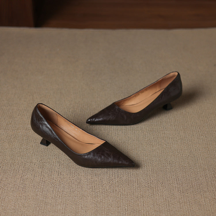 Verrine Leather Low Pumps
