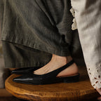 Vireya Slingback Leather Flats
