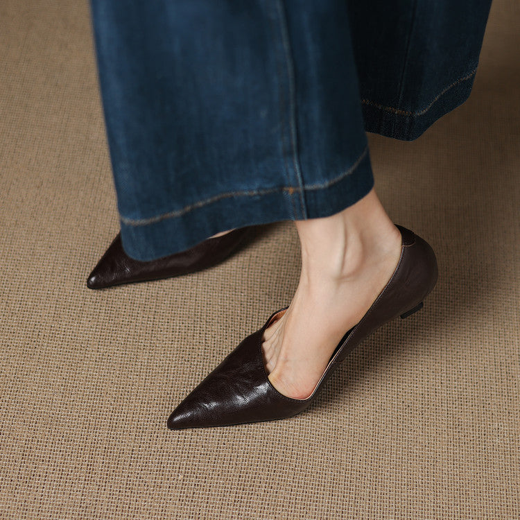 Verrine Leather Low Pumps