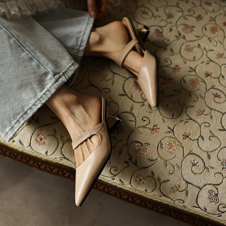Elvaré Strap Leather Mules