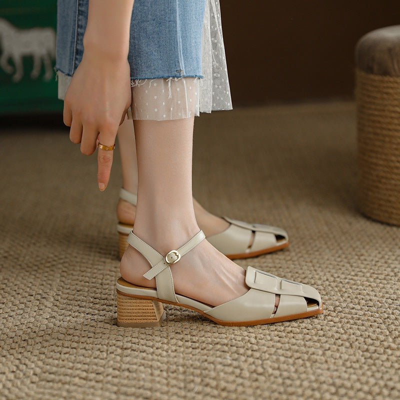 Orlina Roman Leather Heels