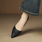 Serelle Woven Leather Heels