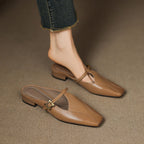 Luna Sculpt Leather Mules