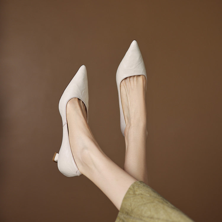 Verrine Leather Low Pumps