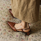 Serelle Leather Slingback Heels