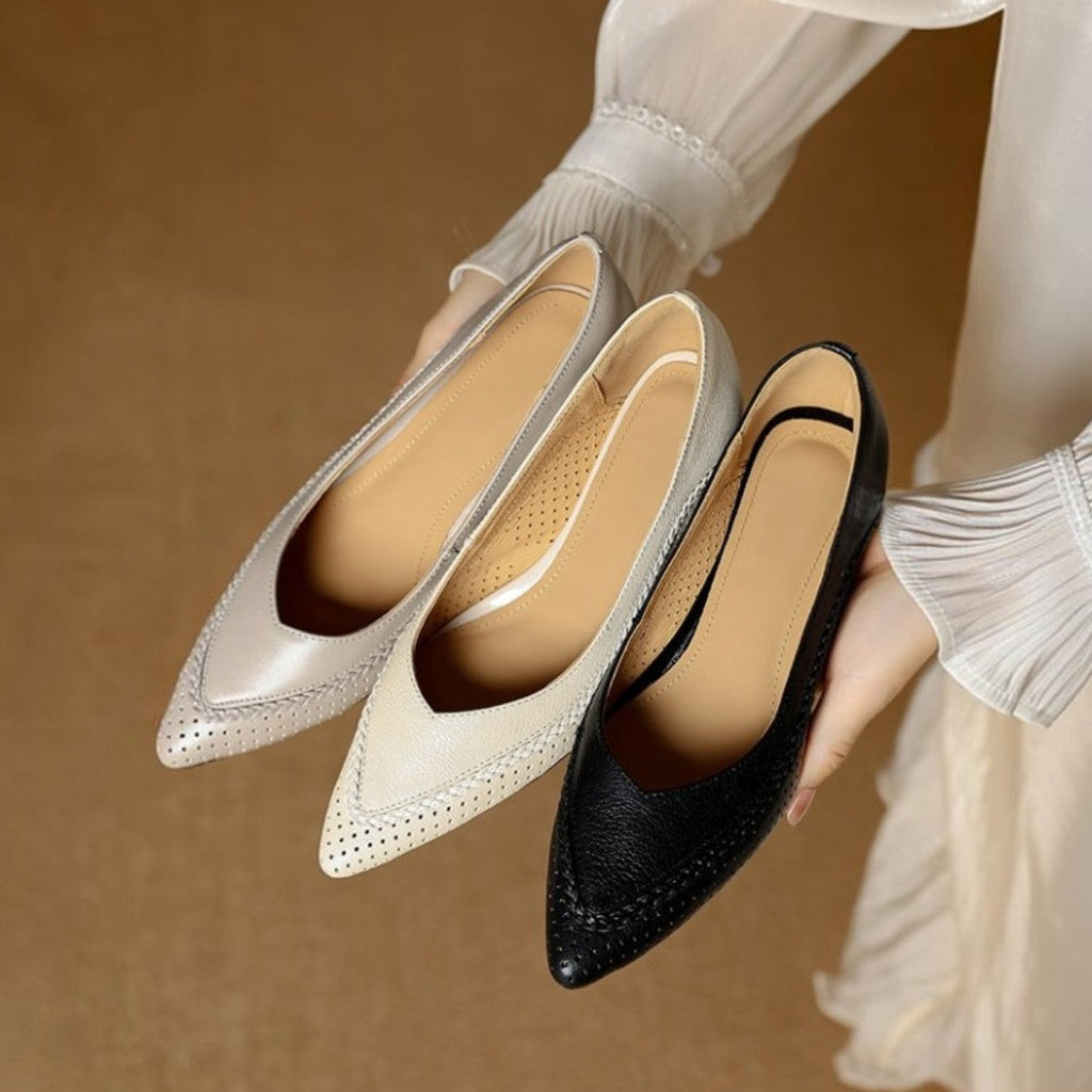 Eliane Woven Leather Heels