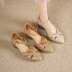 Caelin Lambskin Leather Heels