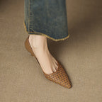 Serelle Woven Leather Heels